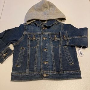 🔸NWT🔸Old Navy Unisex Hooded Trucker Jean Jacket